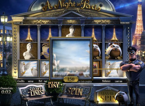 BetSoft A Night In Paris Screenshot