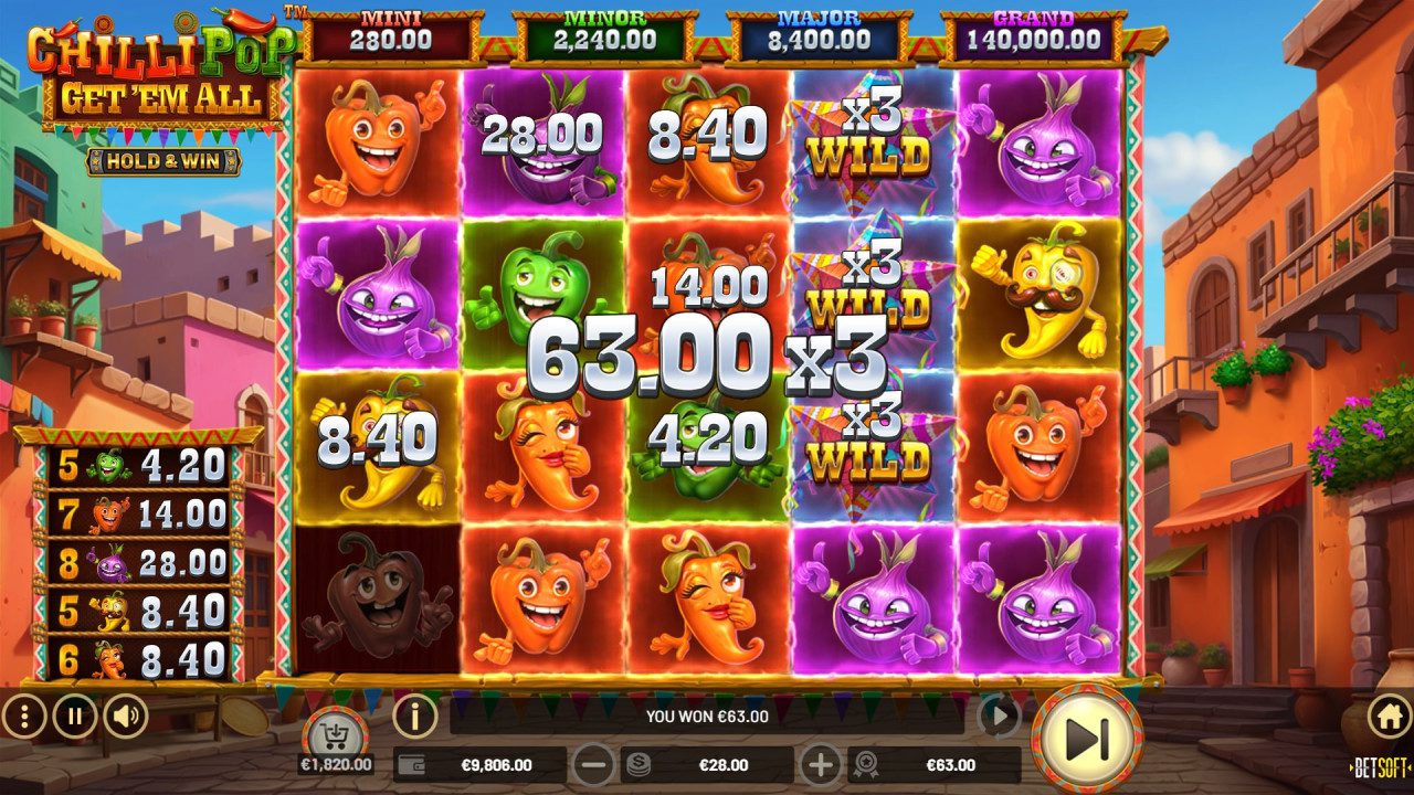 BetSoft ChilliPop Get em All Screenshot