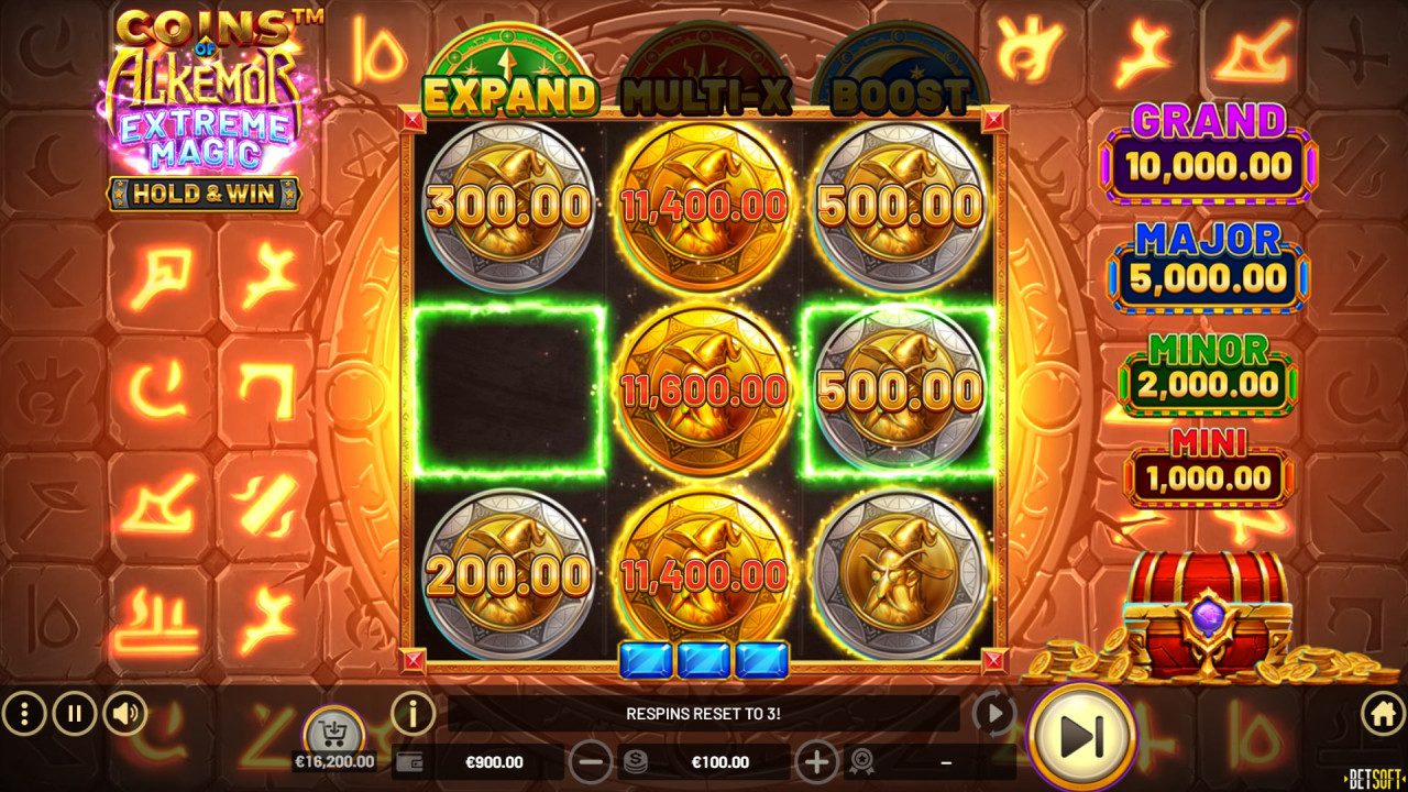 BetSoft Coins of Alkemor Extreme Magic Screenshot