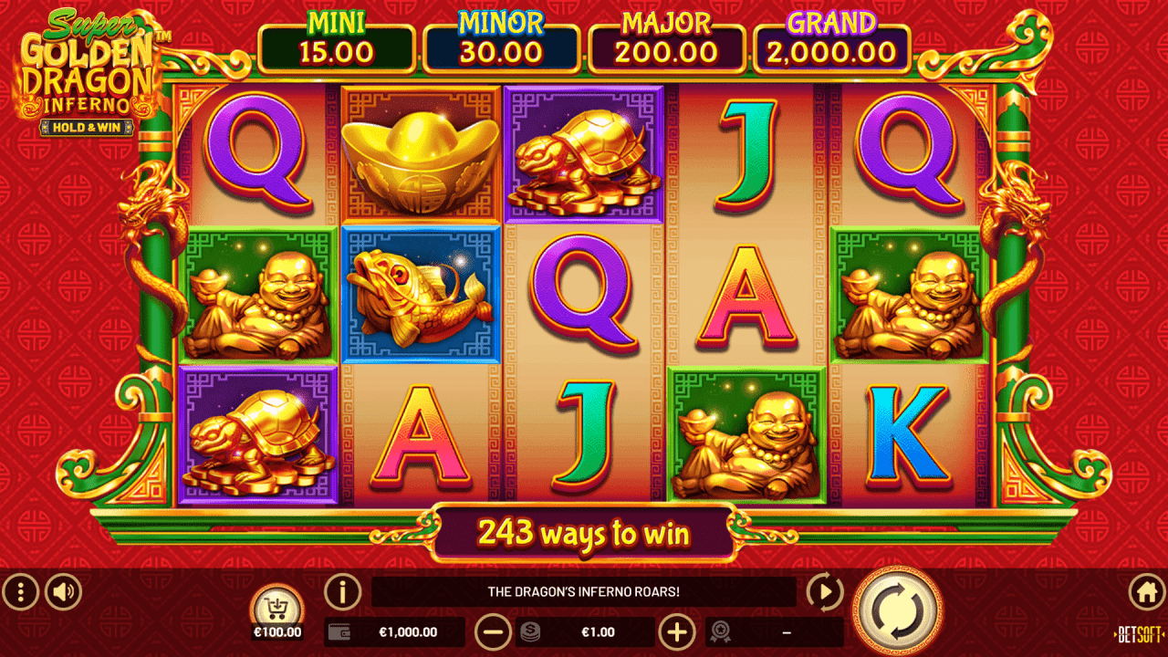 BetSoft Super Golden Dragon Inferno Screenshot