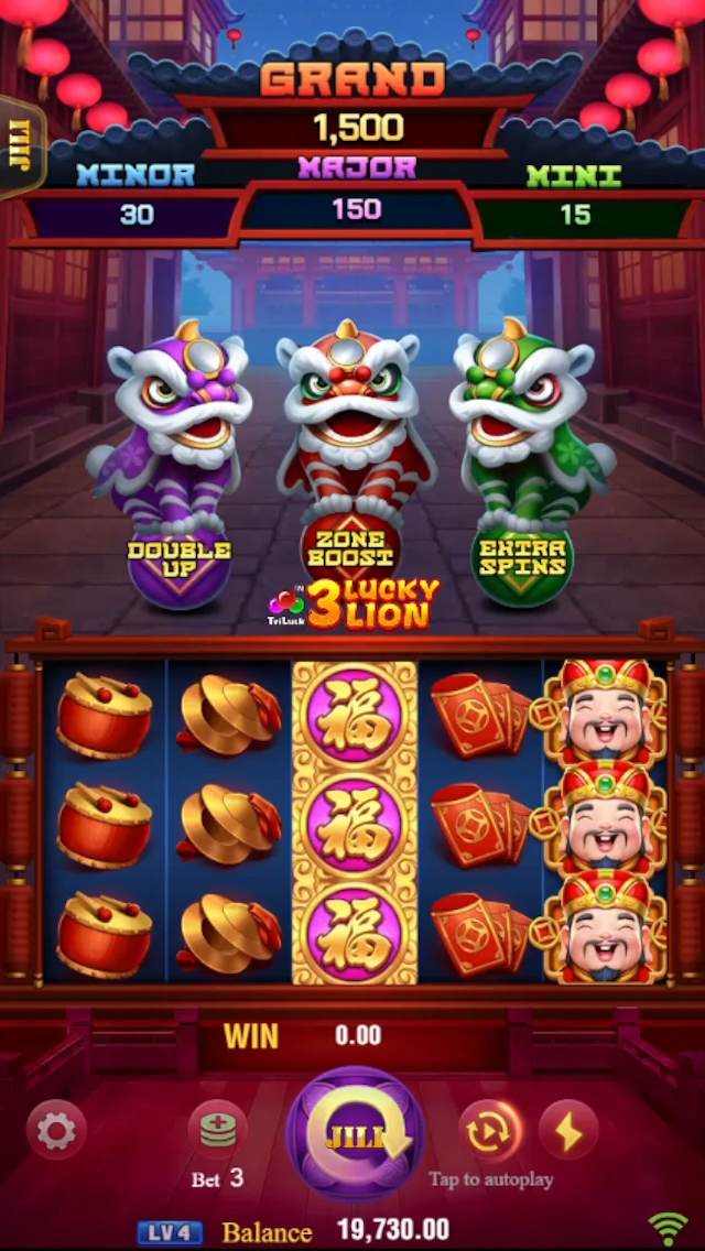 3 Lucky Lion Screenshot